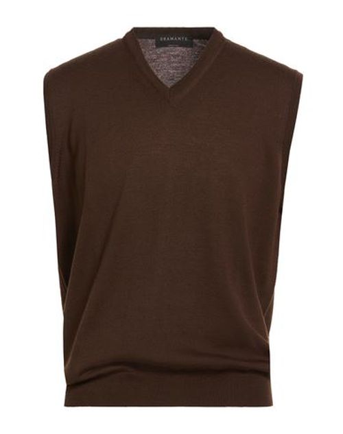 Man Sweater Dark brown Size 40 Virgin Wool
