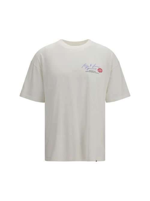 Logo-Embroidered Graphic T-Shirt — White