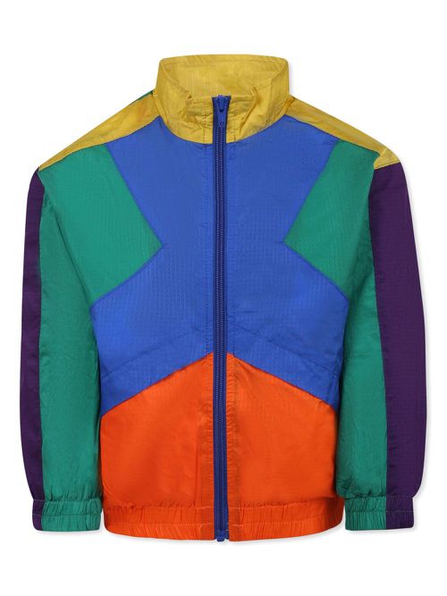 Colour-block bomber jacket - Blue