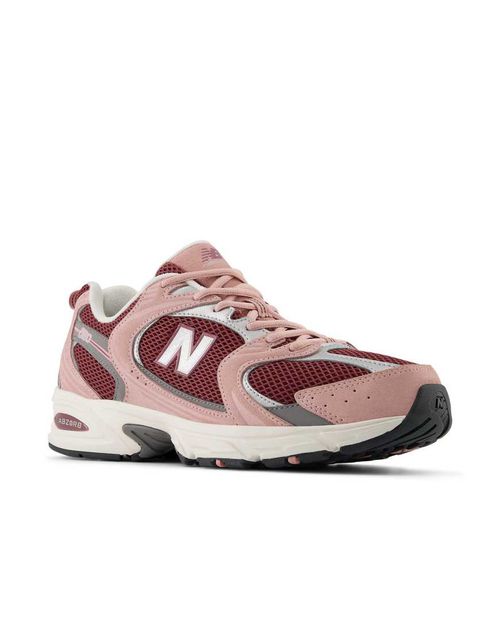 530 sneakers in red with pink and silver details
