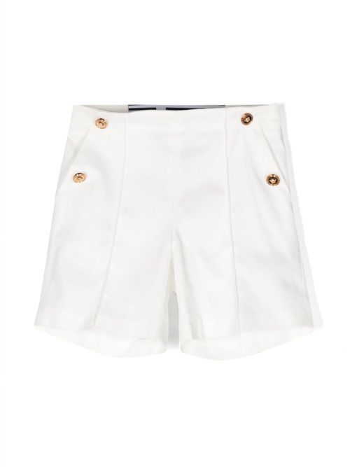 Medusa Head twill shorts - White