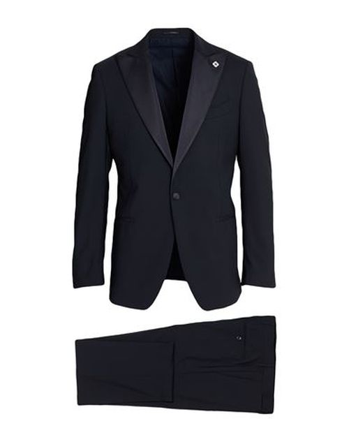Man Suit Navy Size 36 Wool, Elastane