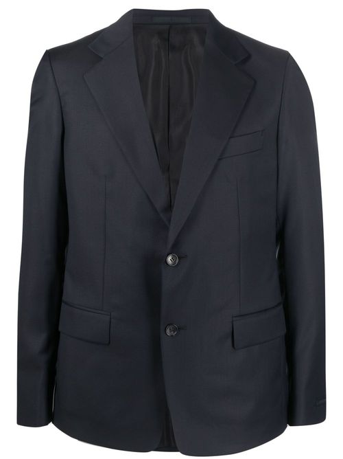 Notched-lapels single-breasted blazer - Blue