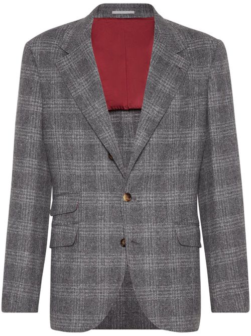 Check pattern blazer - Grey