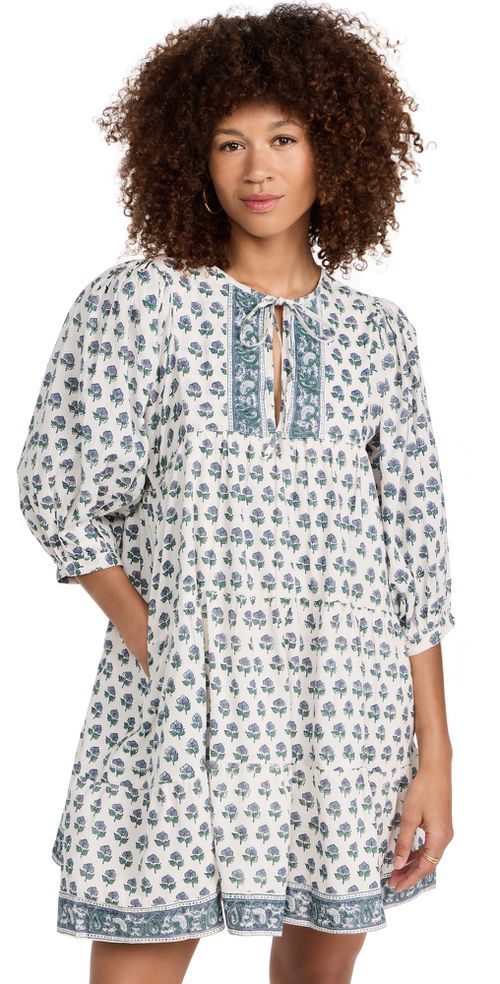 Casita Dress White/Navy