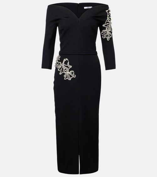 Linda crystal-embellished midi dress