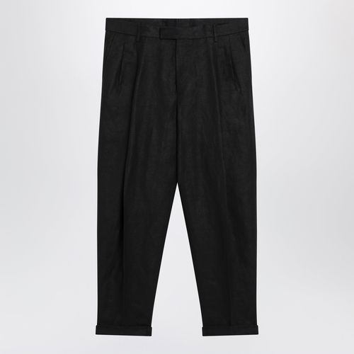 Dolce & Gabbana Black Linen Canvas Trouser
