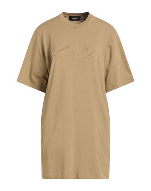 Woman Mini dress Sand Size M Cotton