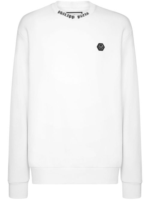 Logo-embroidered sweatshirt - White