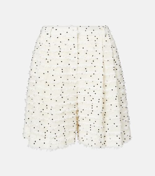 Nina Ricci High-rise wool-blend tweed shorts