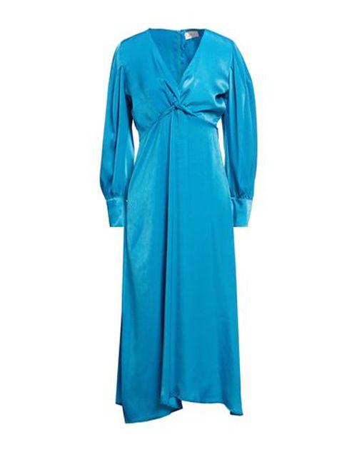 Woman Midi dress Azure Size L Polyester