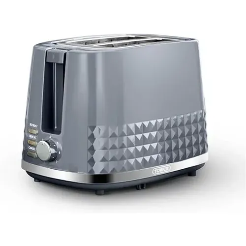 Tower Solitare 2 Slice Toaster Grey