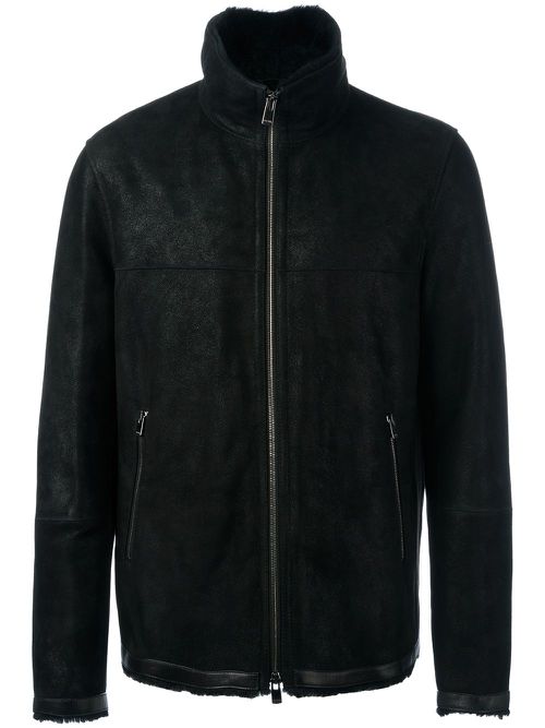 Drome zipped shearling jacket - Black