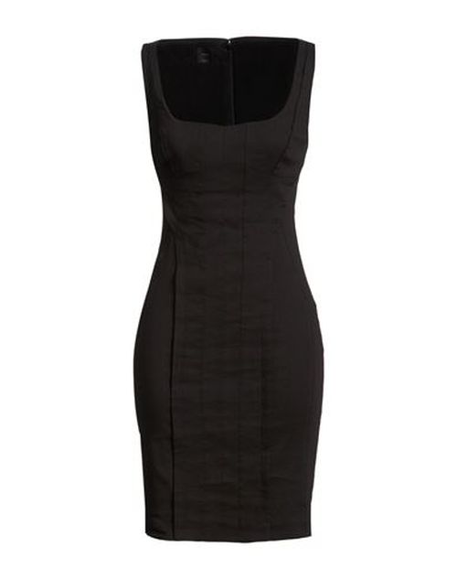Woman Mini dress Black Size 0 Linen, Viscose, Elastane