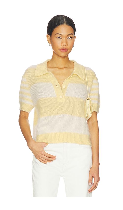 ALLSAINTS Clem Polo Tee in Lemon. - M also in XS