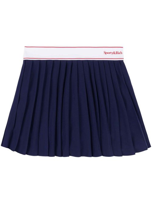 Serif pleated skirt - Blue