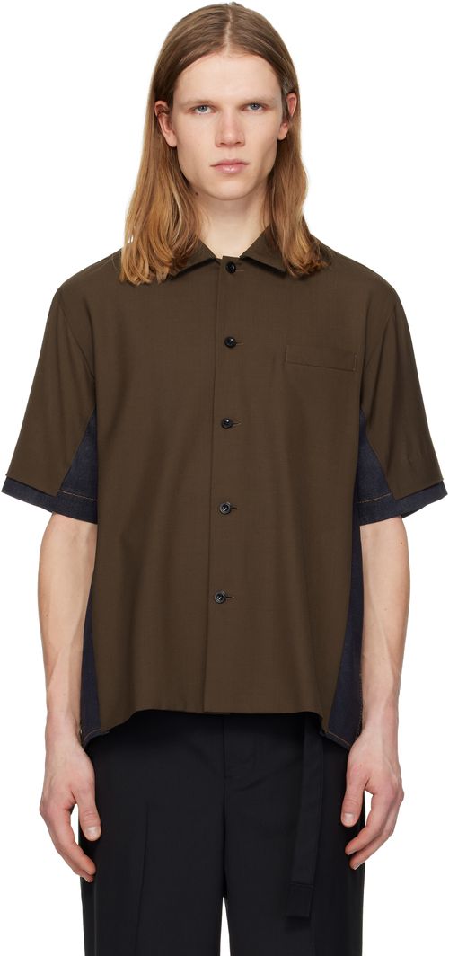 Brown & Blue Suiting Denim Shirt