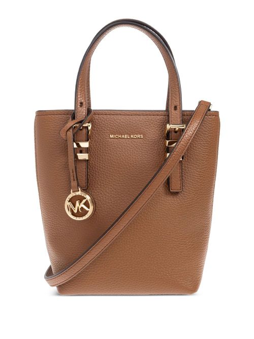 Michael Michael Kors textured leather mini tote bag - Brown