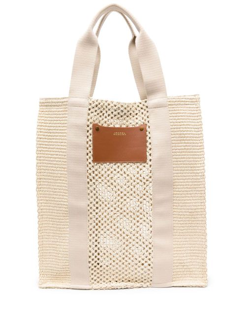 Raffia tote bag - Neutrals
