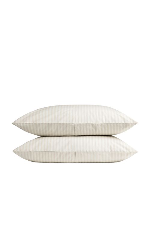 Parachute KISSENHÜLLEN-SET in Bone Stripe - Cream. KING also in
