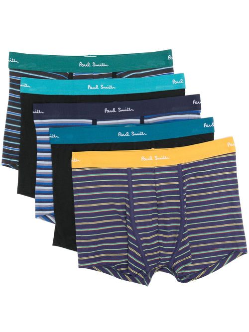 Striped boxers (pack of five) - Black
