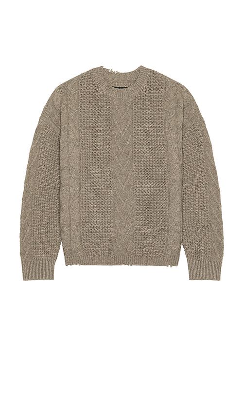 ALLSAINTS Tenter Crew Neck Sweater in Brown. - L also in M, XL/1X