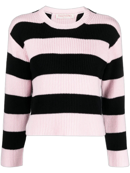 Striped Virgin Wool Sweater — Multicolor