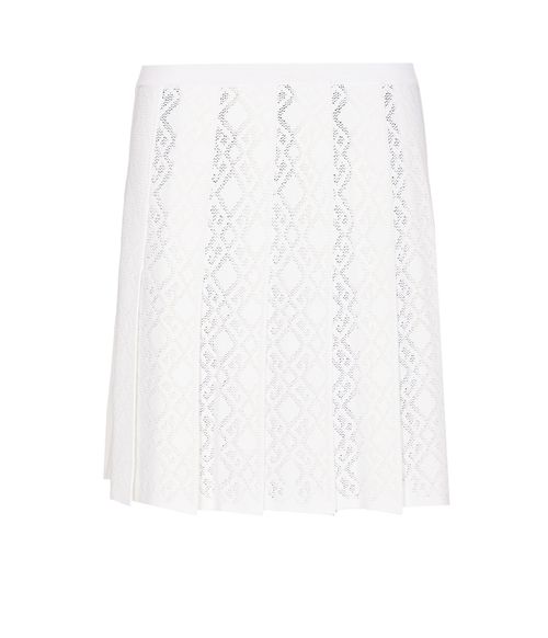 Pleated Monogram Skirt