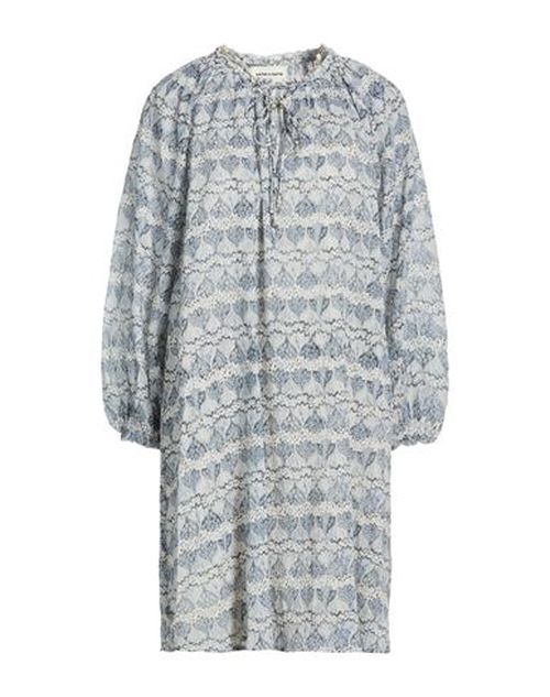 Woman Mini dress Slate blue Size 10 Cotton, Viscose