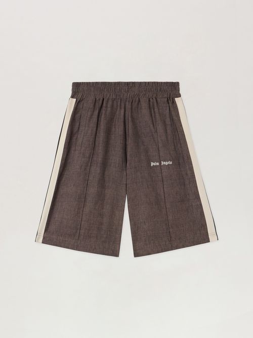 Classic Logo Track Shorts Man  Brown Off White