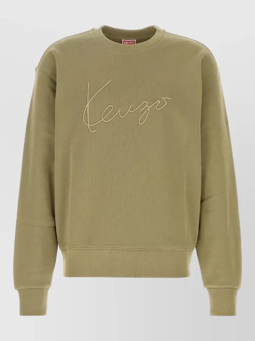 Kenzo - cotton sweatshirt cuff detail and he