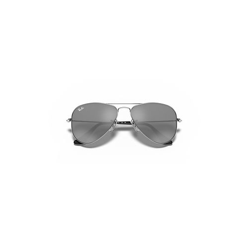 Ray-Ban Aviator Kids Sunglasses Silver Frame Grey Lenses 50-13