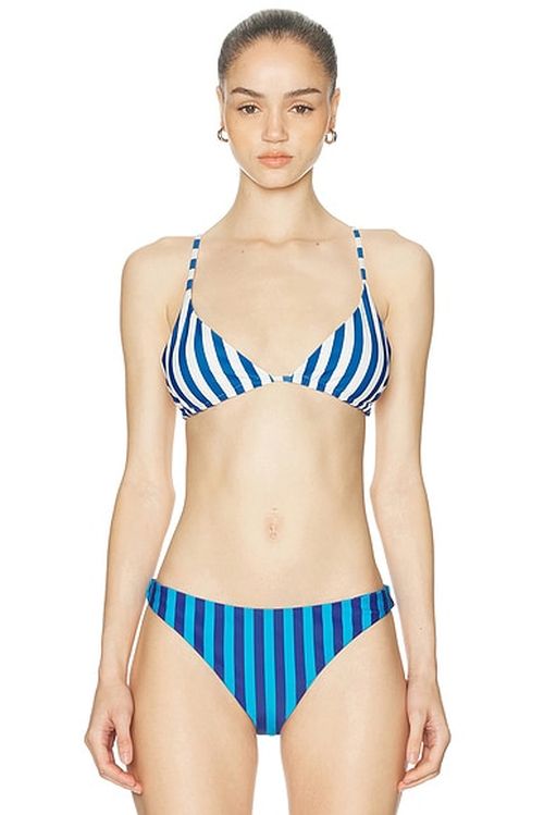 SIMONMILLER Bwai Bikini Top in Blue,White