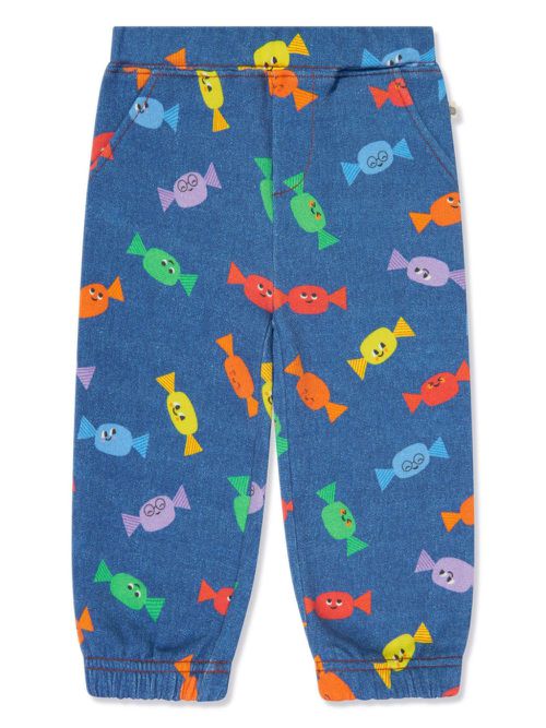 Illustration-print track pants - Blue