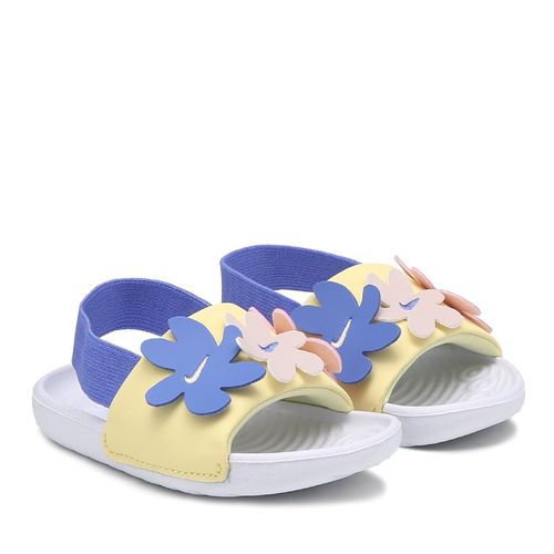 Kids' Kawa Slide Sandal Baby/Toddler Sandals (White/Yellow Floral)