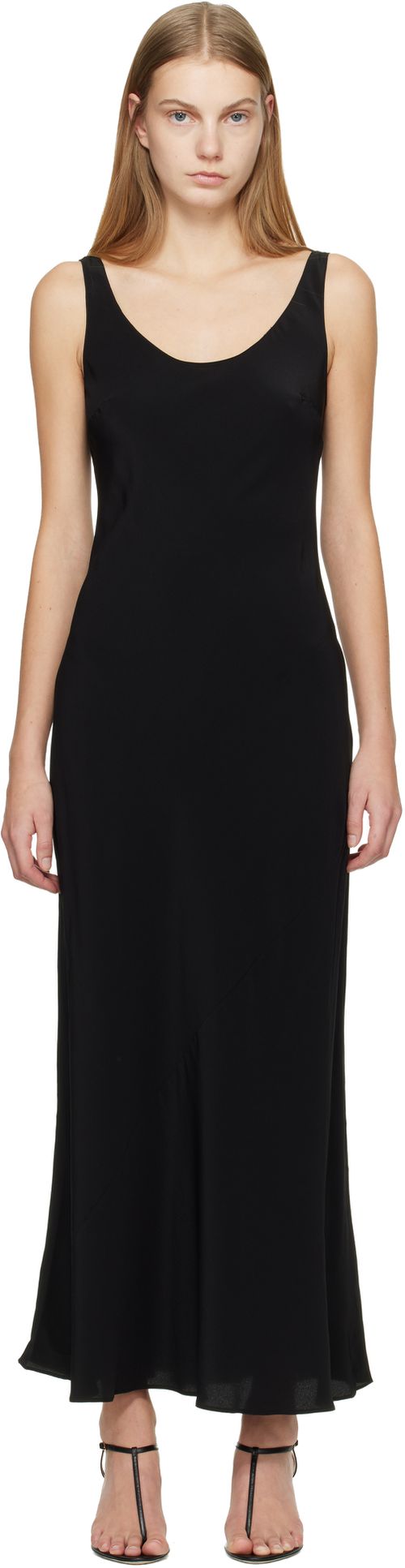 Black Bias Tank Maxi Dress
