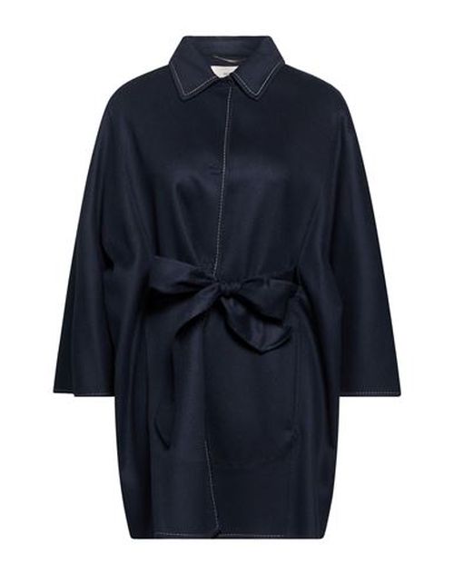 Woman Coat Midnight blue Size M Cashmere