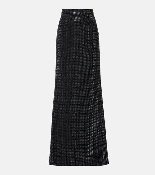 Crystal-embellished maxi skirt