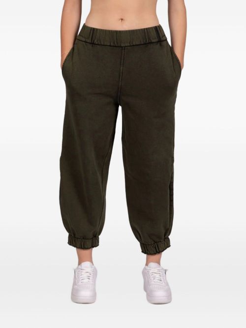 Milestone elastic-cuffed joggers - Green