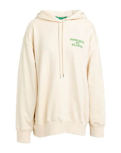 Woman Sweatshirt Cream Size L Cotton