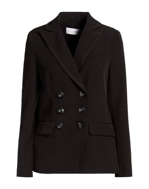 Woman Blazer Black Size 12 Polyester, Elastane