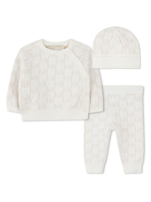 Knitted three-piece set - White