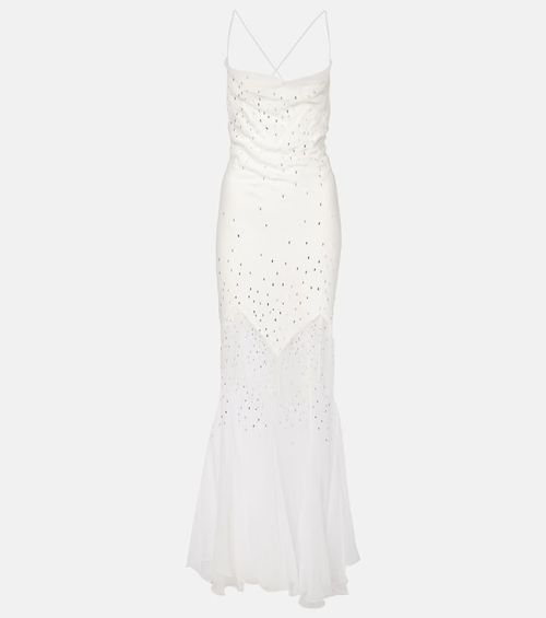 Embellished sheer gown