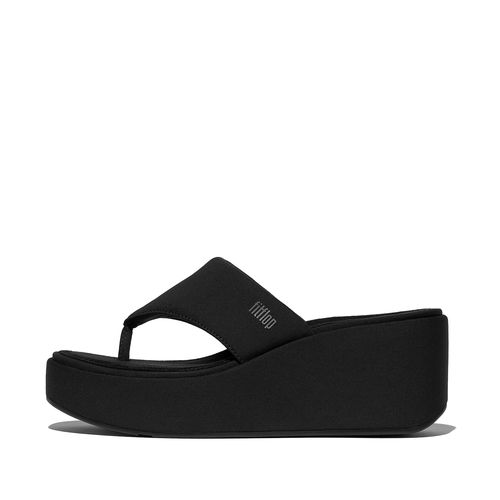 PLATFFORMS Wedge Toe-Post Sandals Fabric