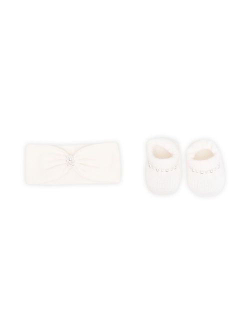 Knitted bootie set - Neutrals