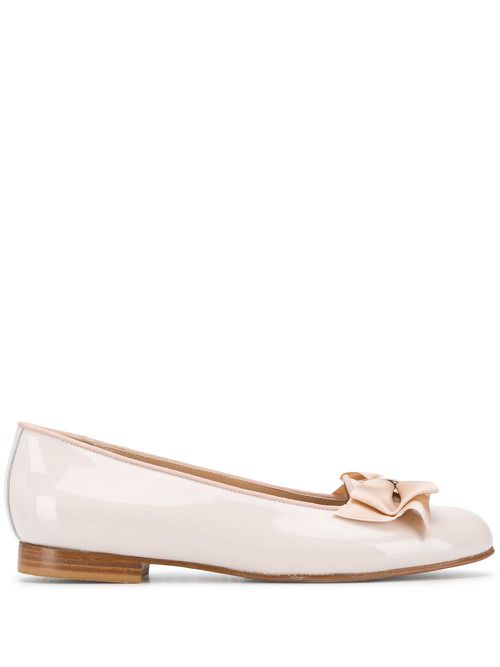 Cloe patent leather ballerina shoes - Neutrals