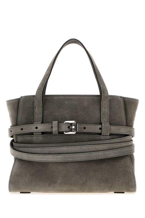 Suede Handbag — Gray