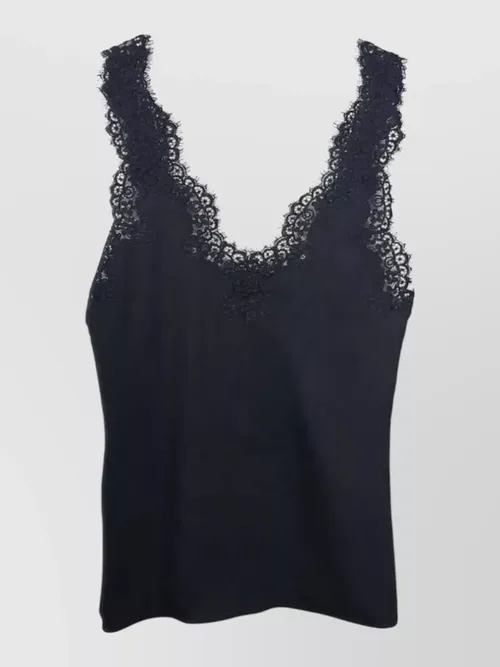 Stella Mccartney - lace-trimmed v-neck sleeveless camisole