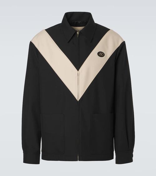 VLogo gabardine jacket