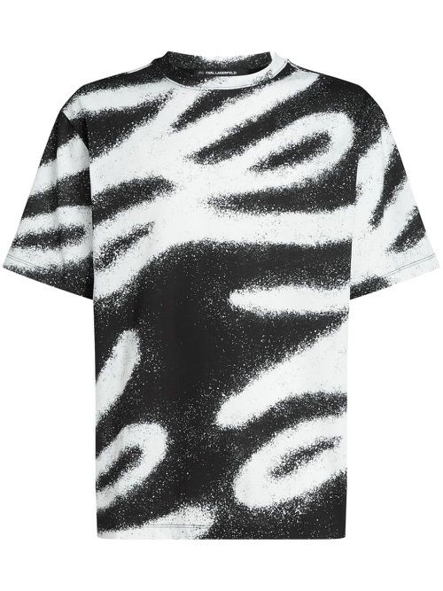 Graffiti-print t-shirt - Black